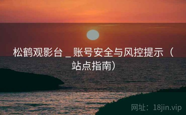 松鹤观影台 _ 账号安全与风控提示（站点指南）