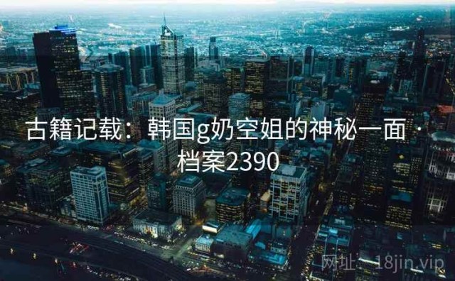古籍记载：韩国g奶空姐的神秘一面 · 档案2390