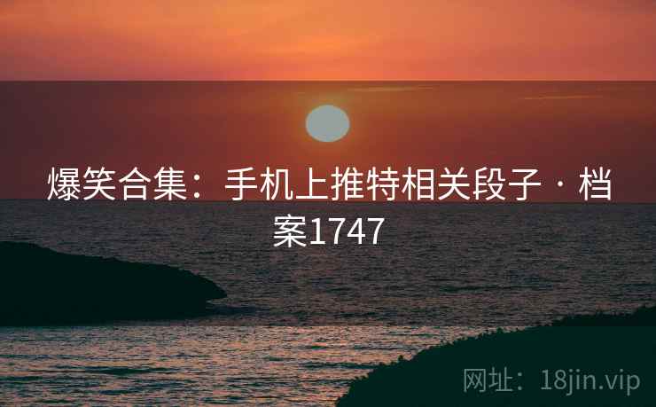 爆笑合集：手机上推特相关段子 · 档案1747